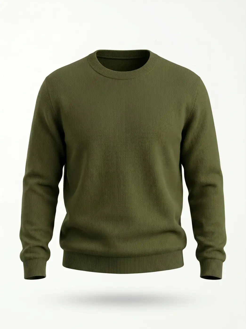 Professional olive green training turtleneck sweater for unisex uniform programs