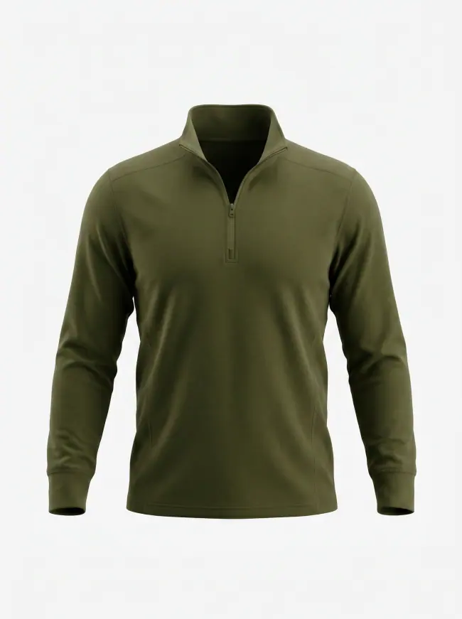 Olive green thermal underwear set for professional cold-weather layering